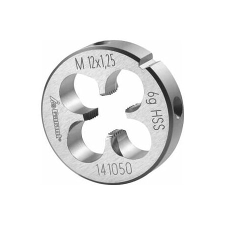 Garant M12X1.25 HSS Round Die, Closed/Pre-Slit Form 141050 12X1,25